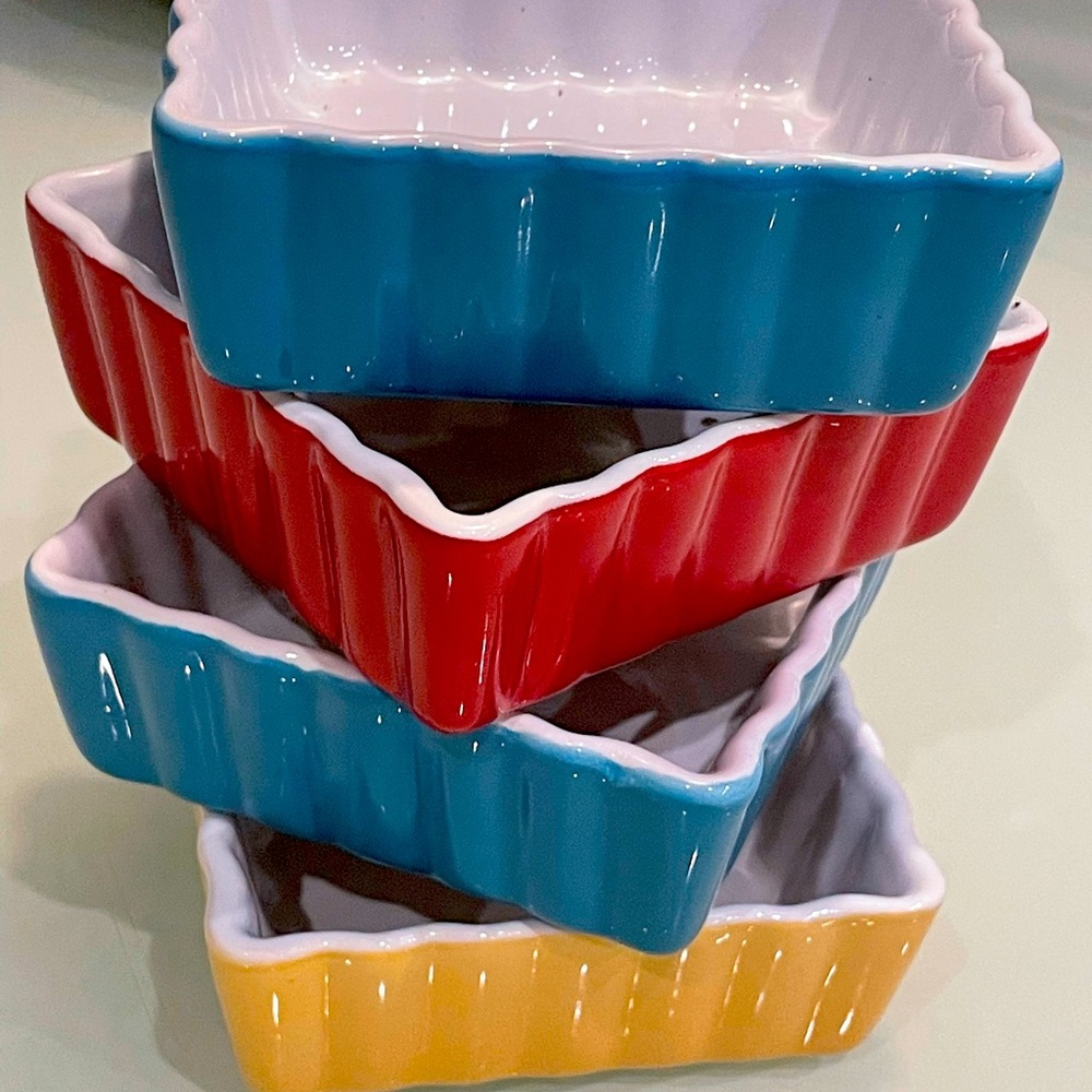 🐺Housewares International Mini Personal Sized Baking Dishes - Multicolored.